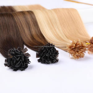 Suministro de fábrica 100% Extensiones de cabello virgen ruso humano Pre-Bonded Ondas naturales rectas Punta en U plana Máquina de puntas de queratina - Product Image 2