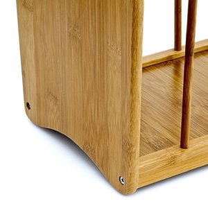 Portariviste in robusto bambù con maniglia, salvaspazio, per il trasporto di giornali e riviste - Product Image 6