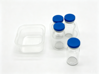 Flacons en verre stériles ETO transparents de 3 ml avec emballage en pochette Tyvek