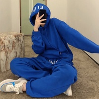 Ensemble 2 pièces de haute qualité pour hommes, jogging uni, combinaison de sport pour hommes, jogging surdimensionné