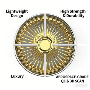 Jantes à rayons chromées BW pour <span class=keywords><strong>Cadillac</strong></span> Chrys 14 15 16 17 18 pouces, autres jantes forgées pour voitures anciennes et classiques - Product Image 3