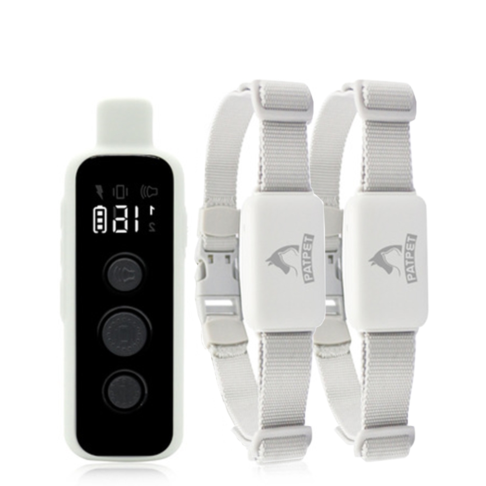 Водонепроницаемый светодиодный ошейник для дрессировки собак, перезаряжаемый ошейник против лая с дистанционным управлением, оснащение для 2 собак