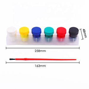 Ensemble de pigments Foska, boîte de <span class=keywords><strong>gouache</strong></span> <span class=keywords><strong>liquide</strong></span>, pigments lavables en plastique pour designers, peinture à la tempère, 6 couleurs vibrantes, ensemble de peinture de 22 ml pour enfants - Product Image 2