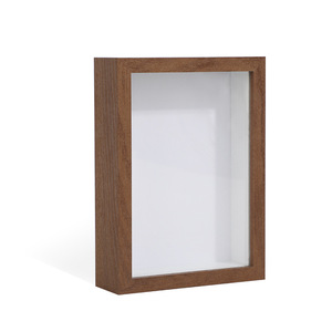 Chất lượng cao bán buôn 5x7 8x10 A4 hình ảnh hiển thị màu đen gỗ rắn sâu 3D hiển thị hộp Bóng khung - Product Image 6