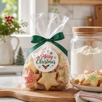 Autocollants en vinyle découpés sur mesure pour Noël, autocollants adhésifs imperméables avec impression de logo pour boîte cadeau de Noël, enveloppe et décorations festives