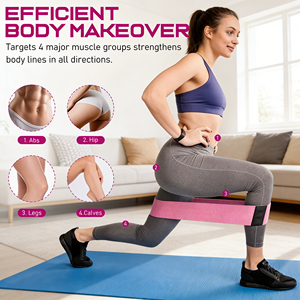 Set de Ejercicio de Yoga y Pilates: Círculo de Resistencia para <span class=keywords><strong>Piernas</strong></span>, Banda de Resistencia para Levantamiento de Cadera, Pelota Popper de Pilates - Product Image 4