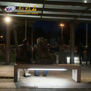 Nuevos Bancos de Hormigón con Piedra Mágica GRC, Iluminación Exterior para Espacios Públicos - Product Image 2