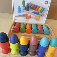 Jeu éducatif en bois pour enfants Beiyang, boîte à œufs de Pâques à classer par couleur, pour les enfants de 5 à 12 ans, jouet unisexe