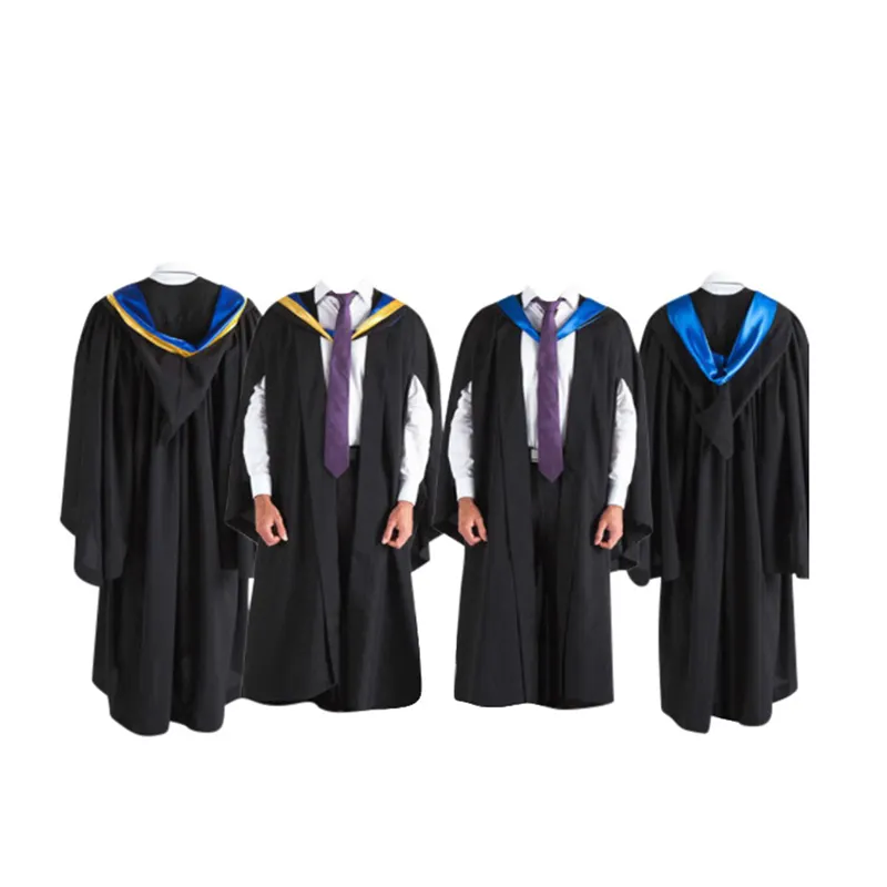 Robe de remise de diplôme unisexes, tenue scolaire à la mode, personnalisée, pour université, 100 pièces