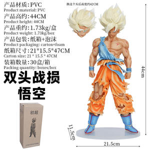 Figura <span class=keywords><strong>de</strong></span> Acción <span class=keywords><strong>de</strong></span> Goku Super Saiyan <span class=keywords><strong>de</strong></span> 44 cm, Primera Transformación, Dañada en Batalla, Modelo Coleccionable <span class=keywords><strong>de</strong></span> Anime para Venta al por Mayor - Product Image 2