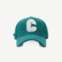 Gorro de Béisbol Acolchado de Pana Gruesa para Invierno, con Logotipo Personalizado, Parche con Letra C Vintage, Unisex, para Hombre y Mujer, Color Sólido, Estilo Polo, Formal