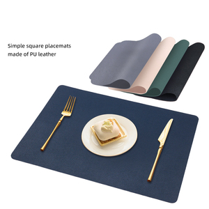 Wholesale Household PU Leather <b>Placemats</b> Hotel Restaurant Place Mat Waterproof and Oil-proof Table Mat Heat Insulation Mat - Product Image 3
