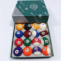 Article populaire : Ensemble universel de 8 billes de billard noires avec impression numérique claire et surface lisse pour les jeux de loisirs quotidiens
