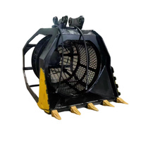 Godet tamiseur hydraulique haute fréquence pour mini-excavatrice OEM, séparation de la terre de surface, 2-36 tonnes, marque TDC, garantie 1 an, personnalisable