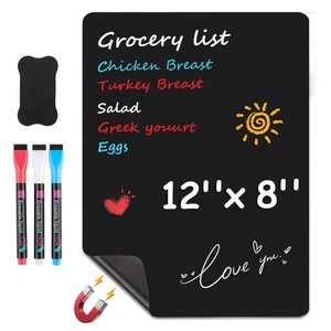 Feuille de <span class=keywords><strong>tableau</strong></span> blanc magnétique noir pour réfrigérateur Petit réfrigérateur <span class=keywords><strong>Tableau</strong></span> blanc magnétique pour cuisine - Product Image 1