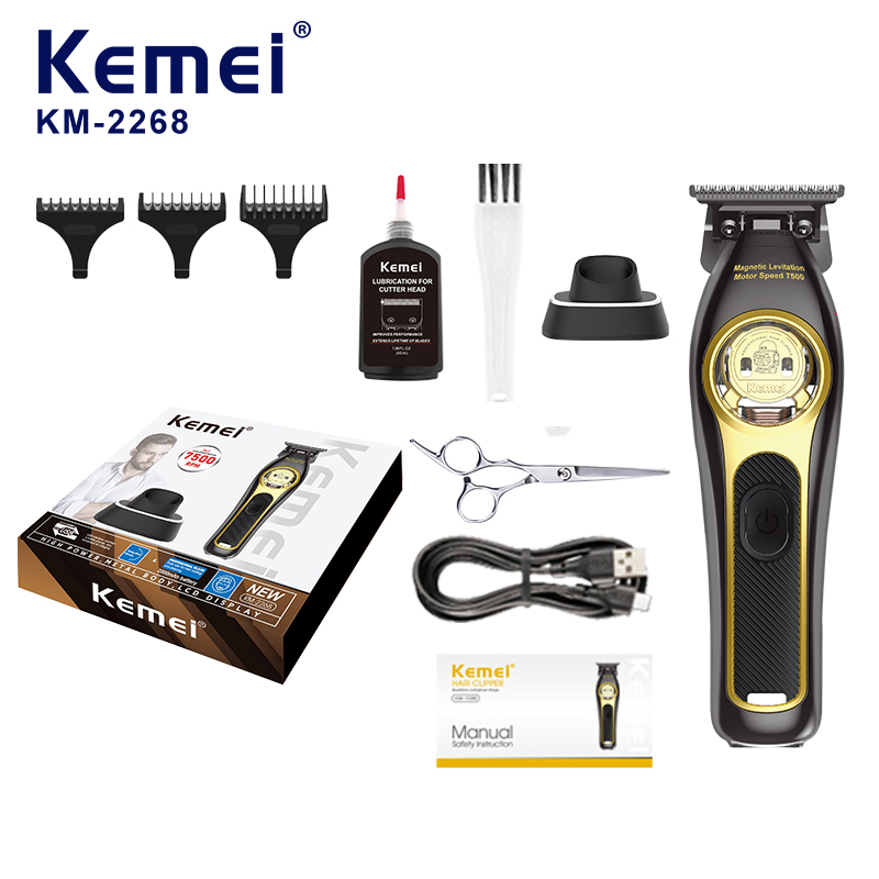 KEMEI プロ仕様 バリカン 9000rpm DLCブレード KEMEI プロ仕様 バリカン 9000rpm DLCブレード Kemei-プロの男性