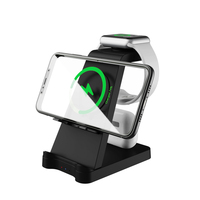 Chargeur sans fil portable 3-en-1 rapide 18W avec support, certifié CE et RoHS, pour Apple et Android, fabriqué par le fabricant d'origine/ODM