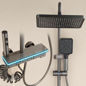 Set di cuffie per uso domestico con Display digitale intelligente in ottone per pistola a pressione grigio per pianoforte con chiave nascosta per doccia - Product Image 2