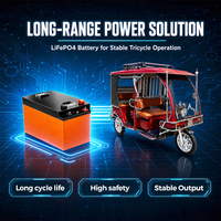 Batterie de tricycle électrique 60V 72V 100Ah 120Ah 200Ah avec protection BMS, remplacement de batterie au plomb-acide, haute capacité, vente en gros