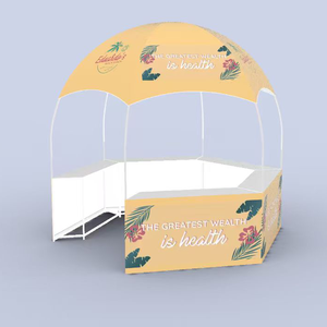 Tentes commerciales personnalisées de kiosque de dôme Tente d'auvent pop-up d'affaires de salon commercial avec la tente de <span class=keywords><strong>restaurant</strong></span> de texte de logo - Product Image 3