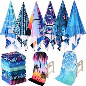 Serviette de plage personnalisée en microfibre, sans sable, pour femme, grande taille, séchage rapide, recyclée, idéale pour l'été et la natation - Product Image 3