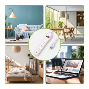 Phổ 6-ổ Cắm Điện mở rộng ổ cắm 14awg dây 125V đánh giá điện áp On/Off chuyển đổi wifi Kích hoạt vật liệu chống cháy - Product Image 3