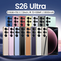 Smartphone 5G S26 Ultra 2026 Deca Core Snapdragon 800 16 Go + 1 To Écran OLED HD 7,3 Pouces 120 Hz Android 15 Caméra Arrière 108 MP