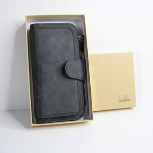 กระเป๋าสตางค์หนังยาว Boshiho ป้องกันการโจรกรรมข้อมูล RFID พร้อมซิป - Product Image 1