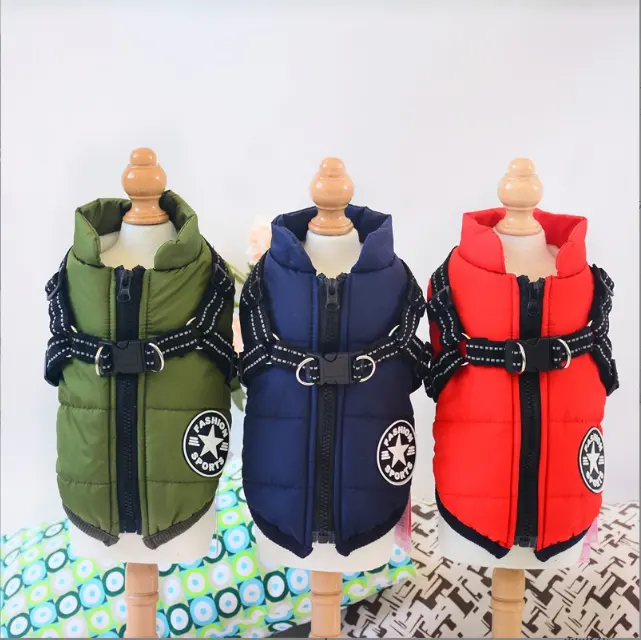 New dog wear pet cotton-padded clothes winter clothing thickened dog