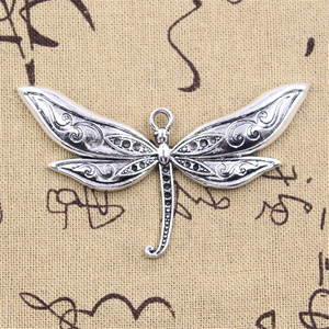 Cổ bạc màu chuồn chuồn quyến rũ Mặt Dây trang sức phụ kiện lớn chuồn chuồn quyến rũ đối với trang sức làm - Product Image 4