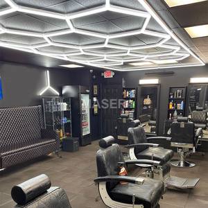 Livraison directe d'usine bricolage luminaire décoratif Salon de coiffure hexagonal meilleures lumières pour salon de coiffure - Product Image 1