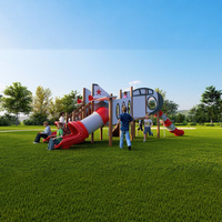 Ensemble de jeux en bois pour enfants, aire de jeux extérieure avec toboggans, balançoires et activités d'escalade personnalisées
