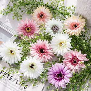 Tête de fleur de gerbera artificielle CallaFloral, réaliste, pour décoration intérieure, bouquet de mariage, plante murale, décoration de bureau - Product Image 2