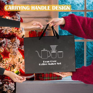 Suitcase Box Pour Over Coffee Set Stainless Steel Cups Filter Gooseneck <b>Kettle</b> Maker C0044 Stainless Steel Construction - Product Image 6