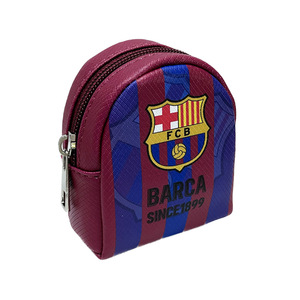 Sac de rangement portable unisexe en PU avec fermeture éclair, imprimé équipes de football Barca et Argentine, pour pièces de monnaie, vente en gros - Product Image 1