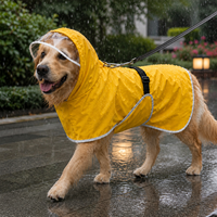 Vêtements pour animaux de compagnie imperméables et réfléchissants de qualité supérieure, légers, à capuche, ajustables, taille 5XL, fabriqués directement par l'usine OEM, pour les grands chiens.