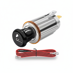 Allume-cigare escamotable en métal et plastique, prise allume-cigare 12V, remplacement pour allume-cigare de voiture avec câble pour voiture - Product Image 1