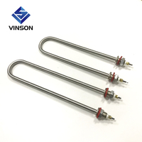 230V 500W 800W 1kw 2kw 3kw U Bend ฉนวนกระบอกไอน้ำกล่องข้าวท่อเครื่องทำความร้อนสำหรับเครื่องทำความสะอาดอัลตราโซนิก