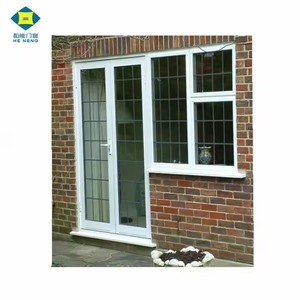 Moderne Amérique Standard Insonorisé Étanche Double-Gazed UPVC Porte battante Pliante <span class=keywords><strong>Grille</strong></span> Ouverte Design Extérieur Fait Verre - Product Image 5