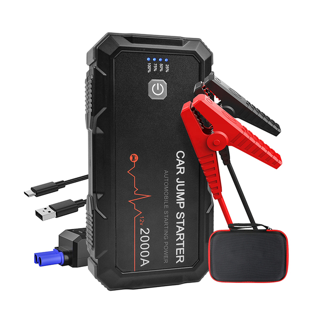 Portable Charger Starting Device Emergency Tool Multi-function Battery Portable 12v 24v Car Jump Starter with LCD Screen