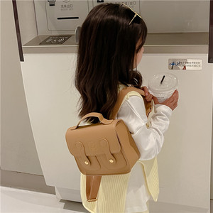 Mochila Vintage PU para niños, oso de dibujos animados, mochila escolar para niños y niñas, mochilas multifunción, bolsas de almacenamiento de aperitivos - Product Image 3
