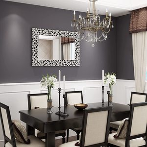 <span class=keywords><strong>Miroir</strong></span> <span class=keywords><strong>mural</strong></span> décoratif rectangulaire en mosaïque argentée, <span class=keywords><strong>grand</strong></span> <span class=keywords><strong>miroir</strong></span> <span class=keywords><strong>mural</strong></span> antique vénitien pour les entrées, le salon, la salle de bain - Product Image 2