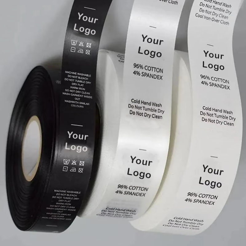 Premium Heat Cut Care Label for High-end Suits Formal Wear No Fraying Edges Personalized Fabric Brand Content Labels