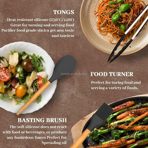 Cao cấp đồ nấu nướng thân thiện với công cụ nấu ăn chịu nhiệt <span class=keywords><strong>Silicone</strong></span> đồ dùng nhà bếp thiết lập - Product Image 3