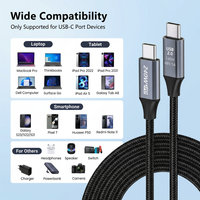Cable de Carga USB C PD de 240W, 48V 5A, Cable de Datos Tipo C con Trenzado de Nailon USB 2.0 para Laptop, Tablet, Smartphone, Banco de Energía