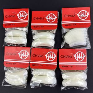 <span class=keywords><strong>Uñas</strong></span> Acrílicas ABS Artificiales Blancas <span class=keywords><strong>con</strong></span> Punta Francesa, Reutilizables <span class=keywords><strong>con</strong></span> Pegamento, 480 Piezas/Set, Paquete al por Mayor - Product Image 4