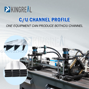 KINGREAL Metall bolzen-und Ketten rollen form maschine CU CW UW Kanal form maschine Gipskarton profil Rollen form maschine - Product Image 4