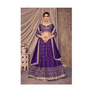 Lehenga Choli de qualité supérieure avec motif de broderie de paillettes de fil avec Dupatta assorti Parfait pour les occasions spéciales au meilleur prix - Product Image 1