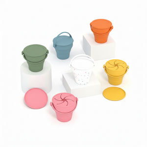 Tasse à collation pliable en silicone pour bébé OEM ODM, récipient de rangement pour collations pour enfants avec couvercle - Product Image 6