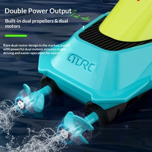 Bateau électrique à double hélice 4D-S5, mini-bateau sans fil 2.4G pour enfants, <span class=keywords><strong>sous</strong></span>-<span class=keywords><strong>marin</strong></span> de course haute vitesse, caméra à basculement à une touche - Product Image 4